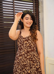 Nakshatra Brown Readymade Long Gown