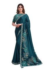 Nakshatra Teal Blue Designer saree
