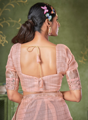 Nakshtra Rose Pink Gotta Patti Saree