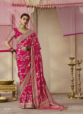 Nakshatra Red Dola silk saree