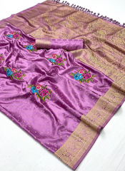Nakshatra Lavender Silk Saree