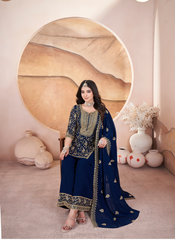 Nakshatra Blue Readymade Plazzo Suit