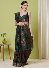 Nakshatra Maroon Banarasi Saree