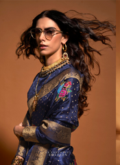 Nakshatra Blue Silk Saree