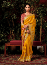 Golden Splendor Saree Ensemble
