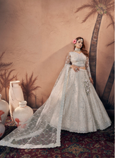 Nakshatra Premium Off white Bridal Lehenga