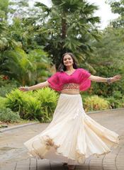 Nakshatra Pink Chaniya choli