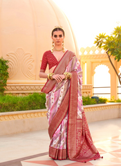 Nakshatra Red Printed Saree