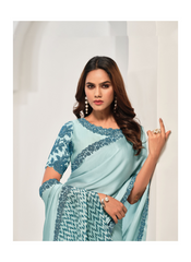 Nakshatra Light Blue Silk Saree