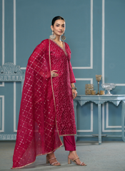 Nakshatra Maroon Daily Wear Salwar Kameez