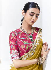 Nakshatra Mustard Yellow Saree