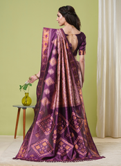 Nakshatra Wine Banarasi Saree