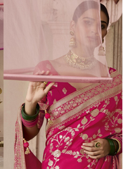 Nakshatra Red Dola silk saree