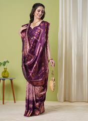 Nakshatra Wine Banarasi Saree