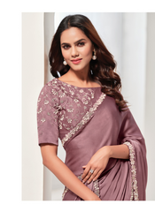 Nakshatra Mauve Silk Saree
