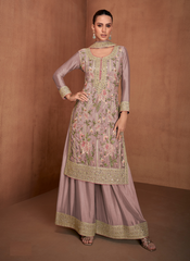 Nakshatra Mauve Heavy Embroided Festive Wear