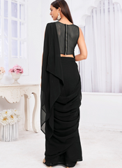 Nakshatra Bold Black embroided Sari