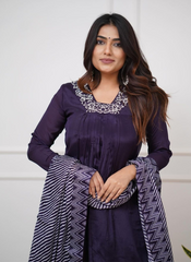 Nakshatra Purple Ethnic Kurta Set