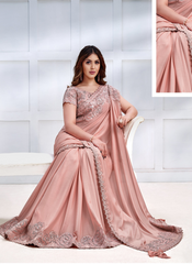 Nakshatra Pristine Peach Saree