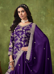 Nakshtara Voilet Party Wear Punjabi Suit