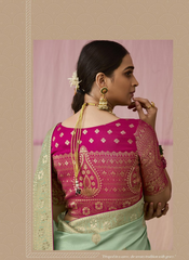 Nakshatra Light Green silk saree