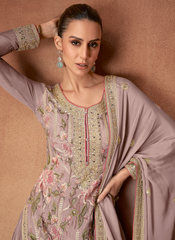 Nakshatra Mauve Heavy Embroided Festive Wear