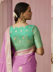 Nakshatra Light Lavender silk saree