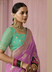 Nakshatra Light Lavender silk saree