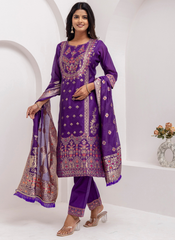Nakshatra Readymade Lavender Silk Suit