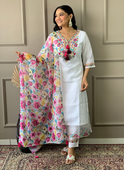 Nakshatra Off White Ethnic Kurta Set