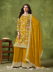 Nakshtara Yellow Party Wear Punjabi Suit
