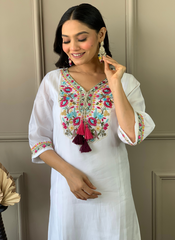 Nakshatra Off White Ethnic Kurta Set
