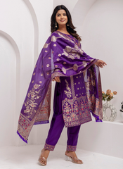 Nakshatra Readymade Lavender Silk Suit