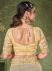 Nakshtra Yellow Gotta Patti Saree
