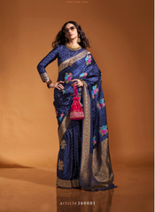 Nakshatra Blue Silk Saree