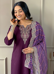 Nakshatra Purple Ethnic Kurta Set