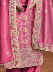 Nakshatra Pink Dola Silk Salwar Kameez