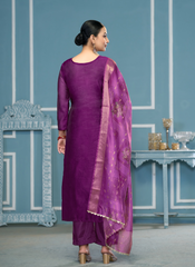 Nakshatra Voilet Daily Wear Salwar Kameez