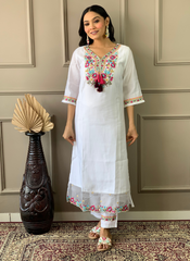 Nakshatra Off White Ethnic Kurta Set