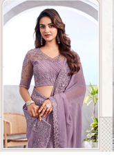 Nakshatra Lavender Sequence saree