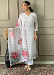 Nakshatra Off White Ethnic Kurta Set