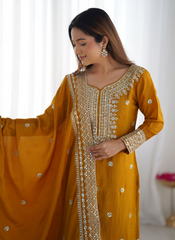 Nakshatra Ready to Wear Mustard Sharara Suit