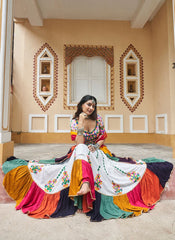 Nakshatra White Navratri Lehenga Choli