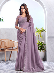 Nakshatra Lavender Sequence saree