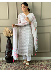 Nakshatra Off White Ethnic Kurta Set
