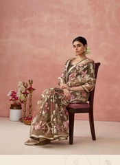 Nakshatra Brown Premium saree
