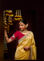 Nakshatra Yellow Banarasi Kanjivaram Designer Saree