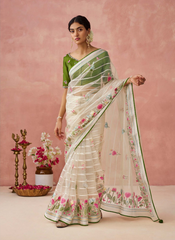 Nakshatra Off white Premium saree