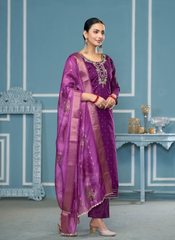 Nakshatra Voilet Daily Wear Salwar Kameez