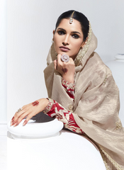 Nakshatra Dark Cream Saree